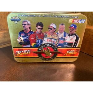 Metallic Impressions NASCAR Collector Tin Unisex OS Gold New Sealed 1996 Drivers
